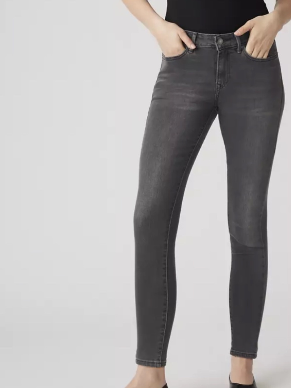 Levi's Women's Grey Skinny Jeans - Washed Charcoal